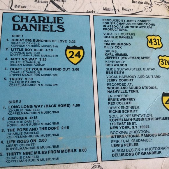 Charlie Daniels Self Titled LP reIssue - Picture 9 of 13